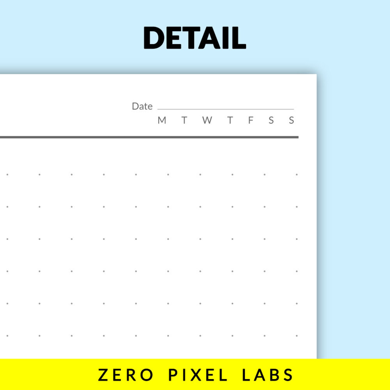 Dotted Notebook Paper Journal PDF Printable, A4, A5, Letter, Digital