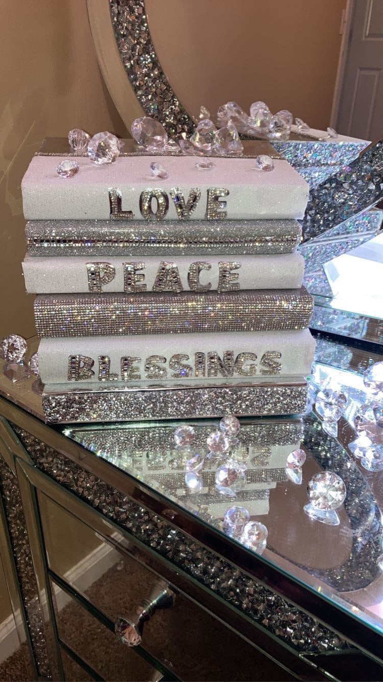 Bling Decor Bling Book Glam Decor Coffee Table Decor Glam Etsy