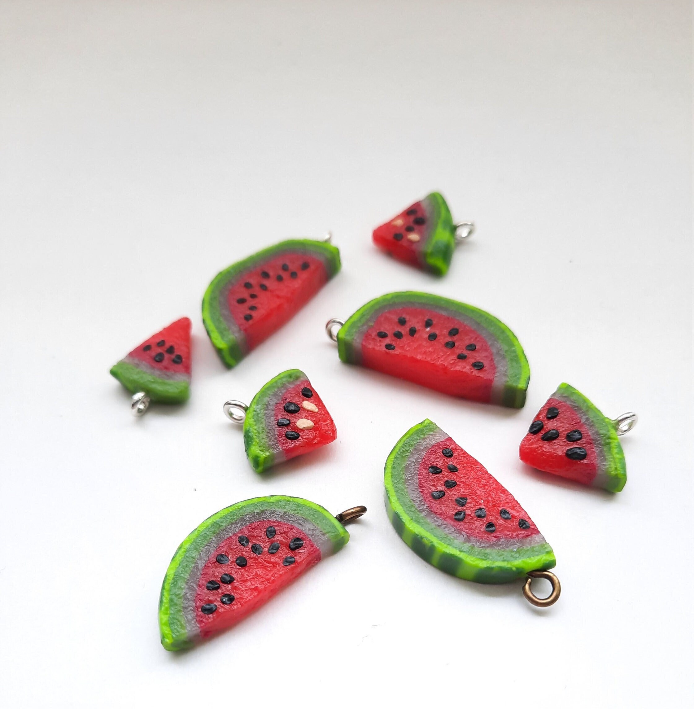Obst Melone Frucht mehrfarbig Schlüsselanhänger Anhänger 