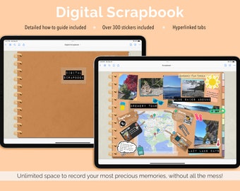 Digital Scrapbook for GoodNotes and Notability | Paperless Memory Keeper | iPad Journal | Undated Digital Journal | Digital Planner |