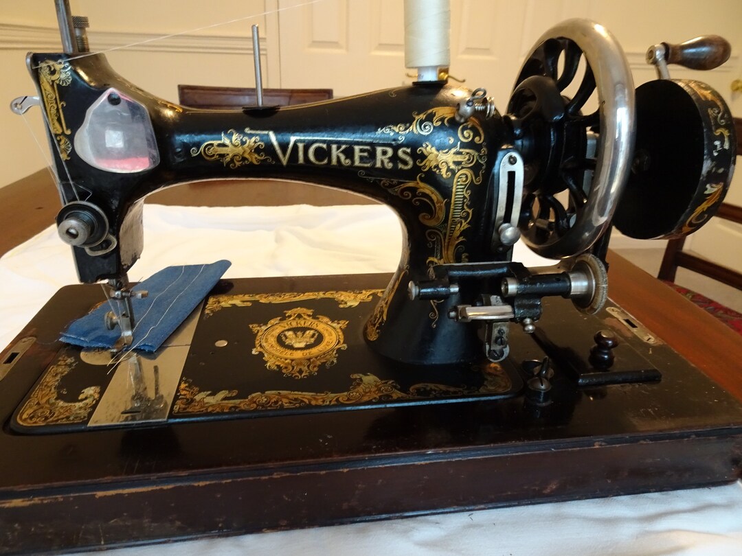 Antique Hank Crank Vickers Sewing Machine Working Condition Etsy