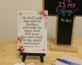 Bible Verse Cards with holder, Bible Verse a day, Scripture Cards with stand, Christian Gifts for Women, Verses of God's Love set of 31