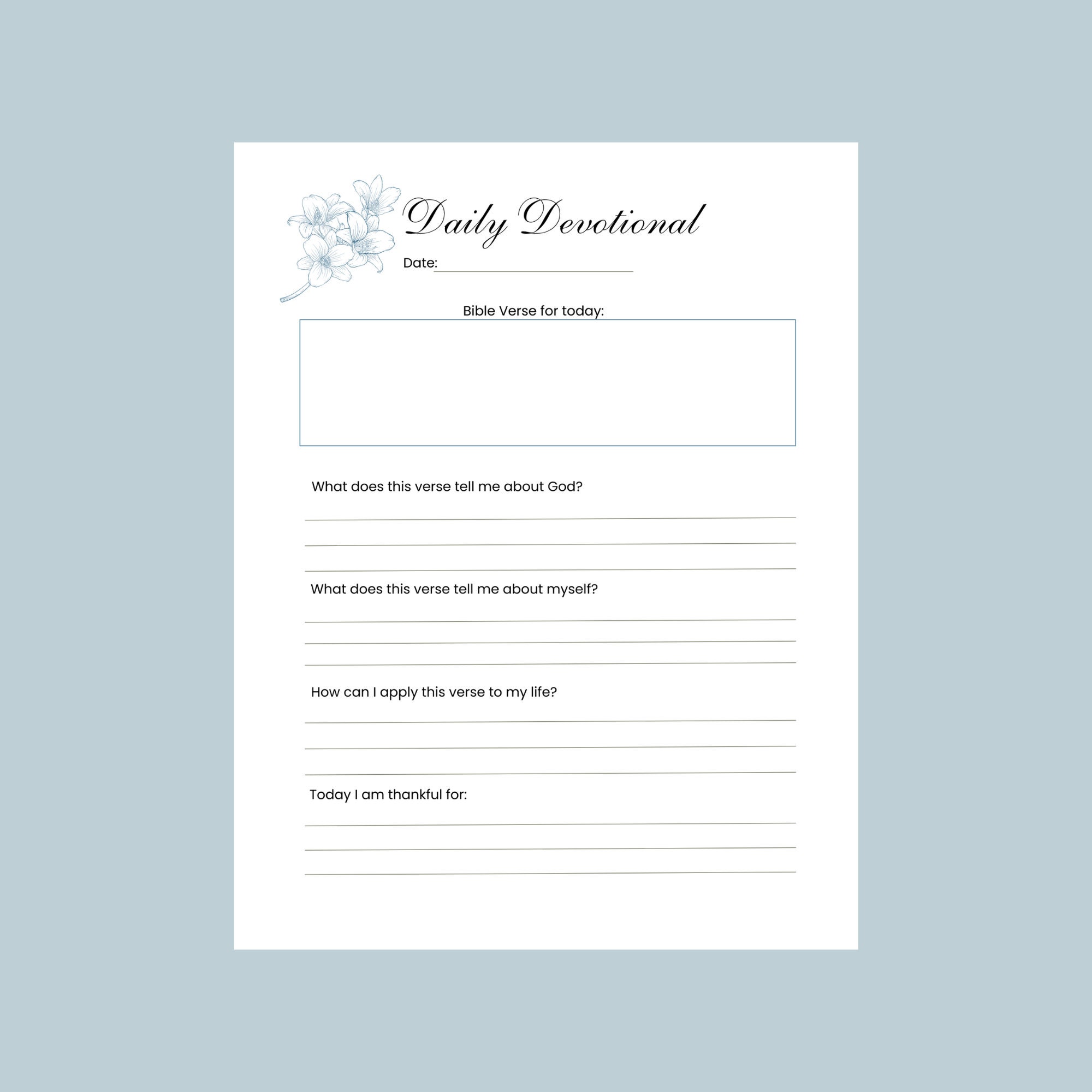 Printable Devotional, Daily Bible Study, Monthly Bible Reading Plan ...