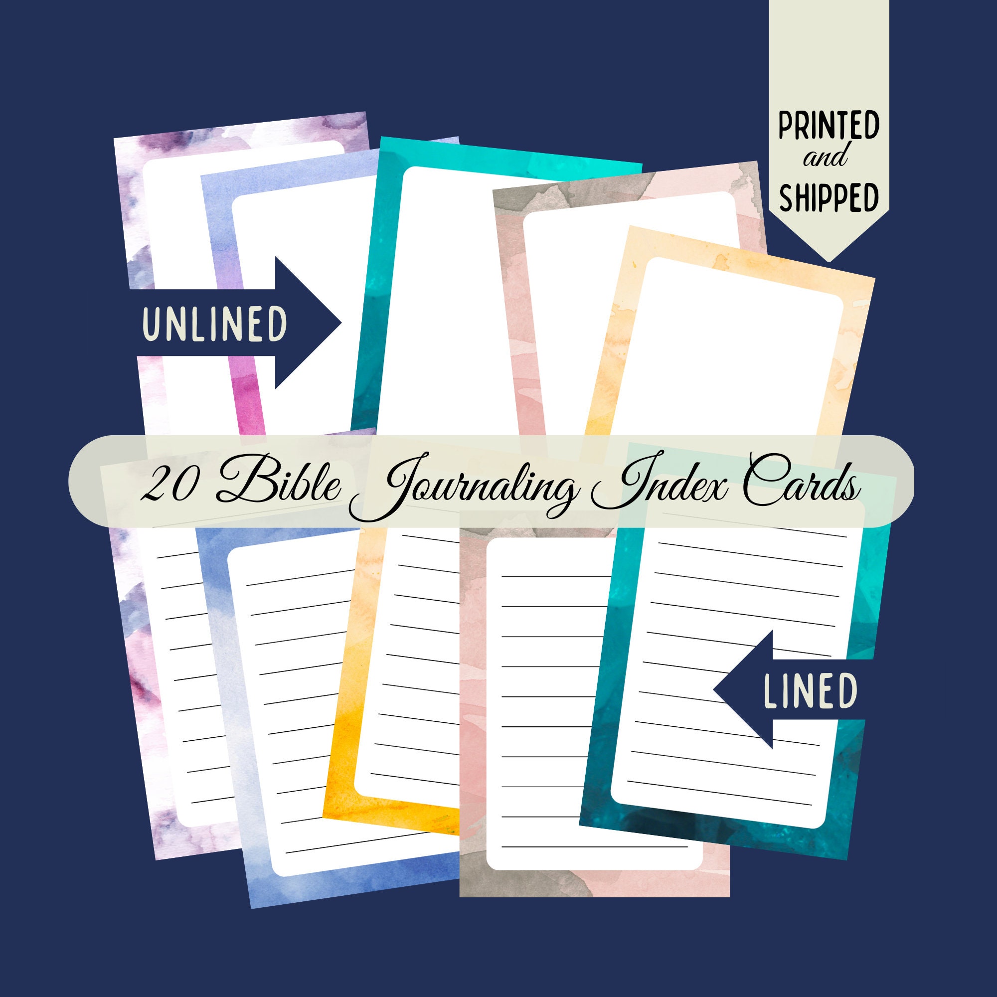 Printable 4x6 Index Card, Printable Note Cards, Printable Index Cards,  Blank Index Cards, Index Card PDF, Index Card Template,flash Cards 