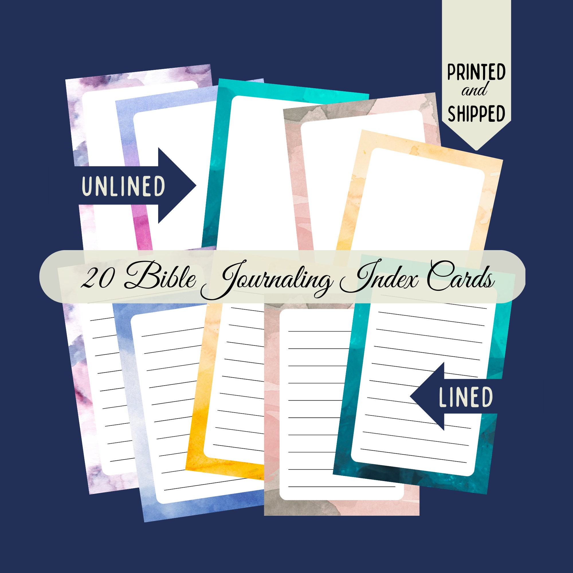 Vertical Ruled Index Cards Template