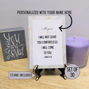 Personalized Scripture Verse Cards for women, KJV Bible Verse Cards with stand, Encouragement Cards, Biblical Quotes, Spiritual Gifts Cards