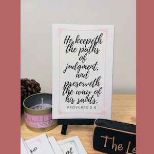 Bible Verse Cards with holder, Scripture cards with stand, Christian gifts for women, Proverbs Bible Verse Cards,  Daily Bible Verse Holder
