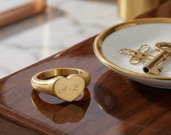 Personalized Engraved Ring, Dainty Initial Ring, Engraved matching rings, gift for Her, Anniversary gift, women's custom ring, partner gift