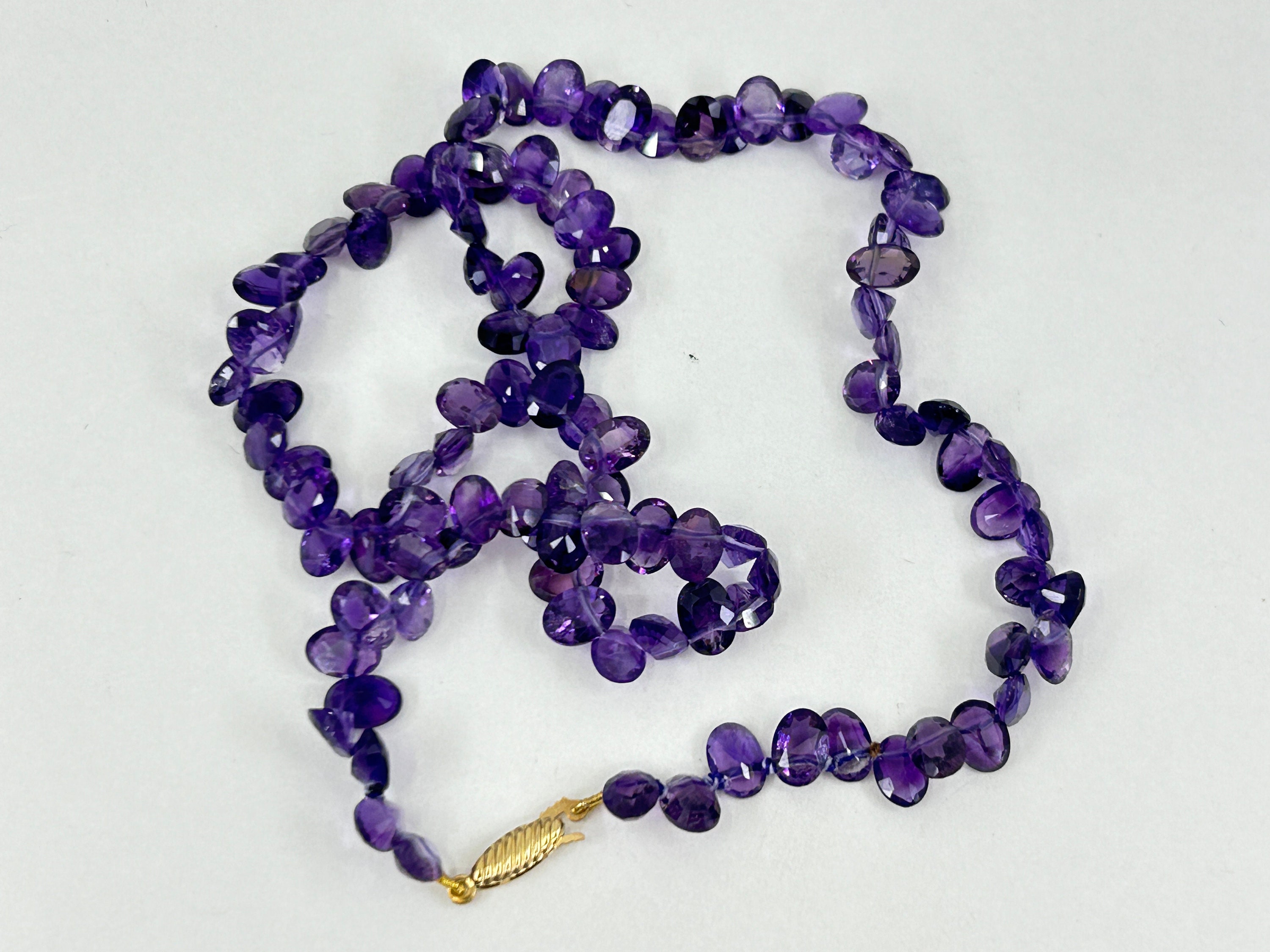 Lot De Perles D'Améthyste - Environ 40 Cm - Sans Fermoir - Pour Création De Collier - Neuf