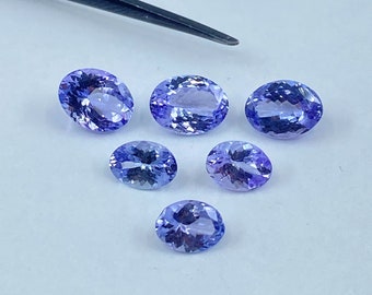 Tanzanite Faceted Oval Shape Loose Gemstones in Assorted Sizes from 4x3mm to 8x6mm for Jewellery Making
