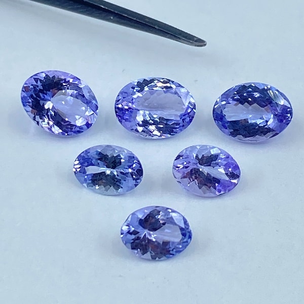 Tanzanite Faceted Oval Shape Loose Gemstones in Assorted Sizes from 4x3mm to 8x6mm for Jewellery Making