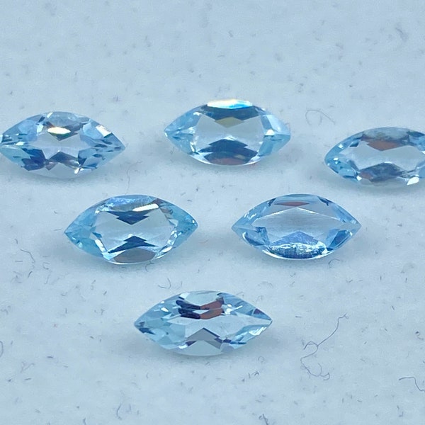 Aquamarine Commercial Quality Faceted Marquise Loose Gemstones In Assorted Sizes From 4x2mm To 12x6mm For Jewellery Making