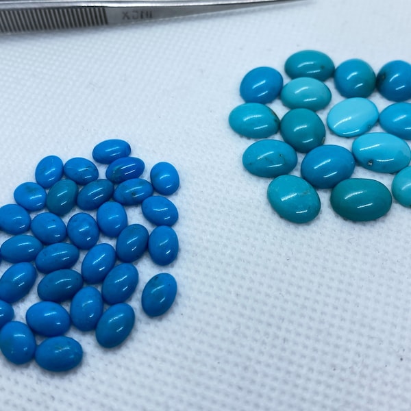 Turquoise (Arizona) Oval Cabochon in Assorted Sizes from 4x3mm to 12x10mm for Jewellery Making