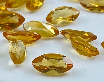 Citrine (Brazil) Natural Faceted Marquise Gemstones in Assorted Sizes Ranging from 4x2mm to 21x7mm for Jewellery Making