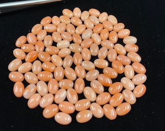 Pink Coral Oval Cabochon Gemstones in Assorted Sizes From 4x3mm to 12x10mm For Jewellery Making