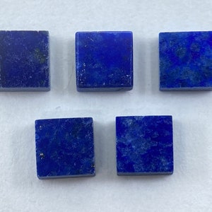 Lapis Lazuli Flat Straight Edge German Cut Square Shape Loose Gemstones in 4mm for Jewellery Making image 4