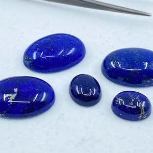 Lapis Lazuli Cabochon Oval Loose Gemstones in Assorted Sizes ranging from 5x4mm to 25x18mm
