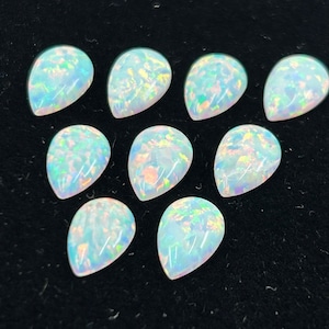 Synthetic Opal Pear Shape Loose Gemstones in 7x5mm & 9x6mm for Jewellery Making