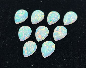 Synthetic Opal Pear Shape Loose Gemstones in 7x5mm & 9x6mm for Jewellery Making