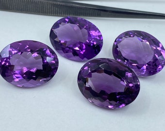 Single Piece of Brazilian Amethyst Large Oval Shape Loose Gemstone in 20x15mm for Jewellery Making