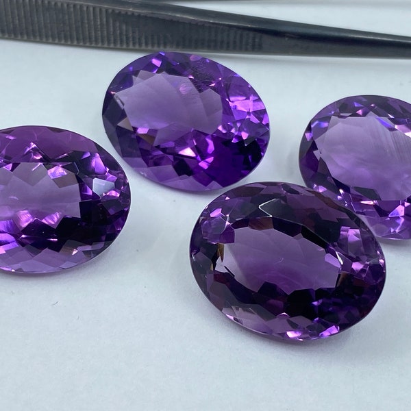 Single Piece of Brazilian Amethyst Large Oval Shape Loose Gemstone in 20x15mm for Jewellery Making