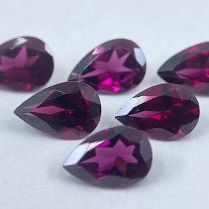 Rhodolite Garnet (Rose-Coloured) Faceted Pear Shape Loose Gemstones in 5x3mm & 7x5mm for Jewellery Making