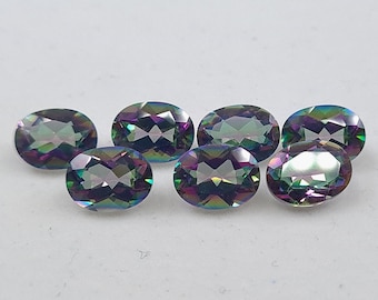 Cabochon Ovale En Topaze Mystique Arc-en-ciel Naturel 19,25 Carats – Poli, Traité, Pour Bijoux