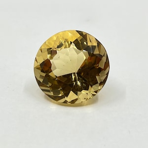 39.85 cts Citrine (Brazil) Faceted Large Round Shape Loose Gemstone in 22.5mm for Jewellery Making