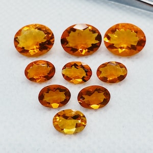 Mexican Fire Opal Faceted Oval Shape Loose Gemstones in Sizes From 5x3mm to 10x8mm for Jewellery Making