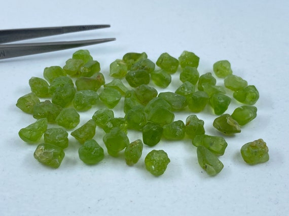 Rough Peridot american 6 8mm Raw Gemstones Sold in Lots of 10 to