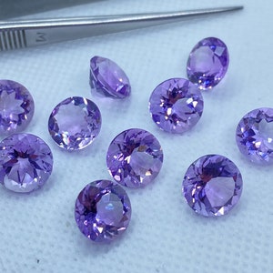 Amethyst (Brazilian) Round Shape Loose Gemstones In Assorted Sizes From 1.75mm To 12mm For Jewellery Making