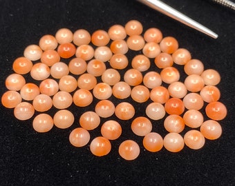 Pietre preziose sfuse cabochon di corallo rosa di forma rotonda in dimensioni da 2 mm a 10 mm per la creazione di gioielli