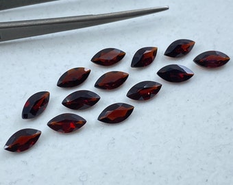 Garnet (Thai) Faceted Marquise Loose Gemstones in Assorted Sizes from 4x2mm to 14x7mm for Jewellery Making