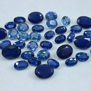 Fine Sapphire Oval Shape Faceted Loose Gemstones in Assorted Sizes from 4x3mm to 7x5mm for Jewellery Making