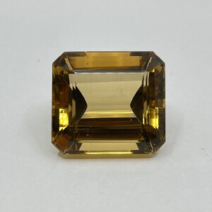71.07 cts Citrine (Brazil) Faceted Large Octagon Shape Loose Gemstone in 26x24mm for Jewellery Making