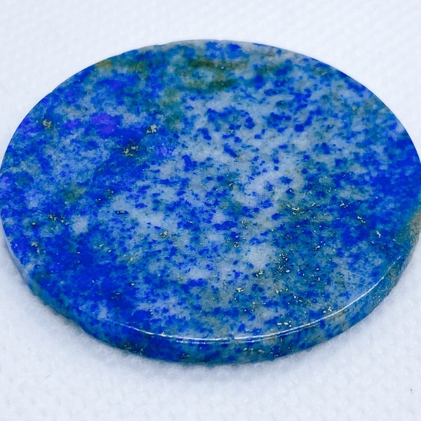 Lapis Lazuli (Afghanistan) Round Shape Straight Edge Loose Gemstone Coins in 10mm, 25mm, 32.5mm & 38mm For Jewellery Making