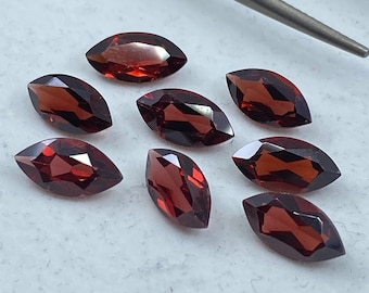 Garnet (Mozambique) Faceted Marquise Loose Gemstones In Sizes Ranging From 4x2mm To 21x7mm For Jewellery Making