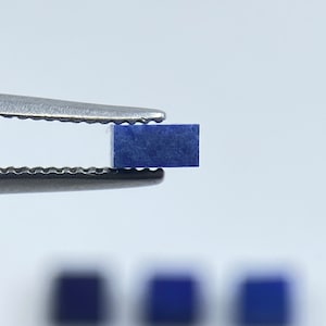 Lapis Lazuli Flat Straight Edge German Cut Square Shape Loose Gemstones in 4mm for Jewellery Making image 6