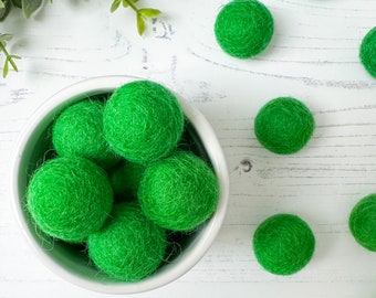 Felt Balls in Dark Green Wholesale - Bulk - For craft projects -