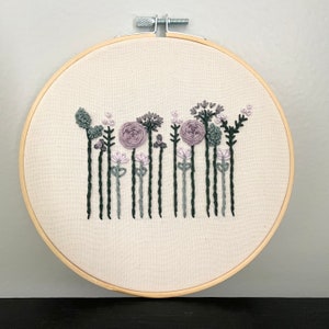 Handmade Floral Embroidery - Home Decor - Embroidery Art
