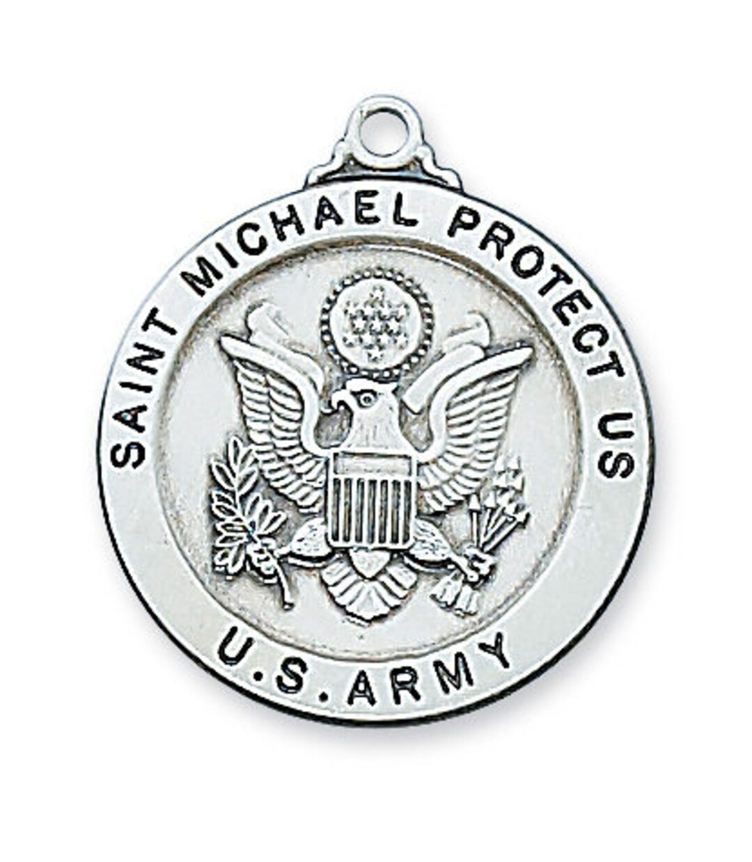 Army Service Sterling Silver Medal With 24 Chain - Etsy