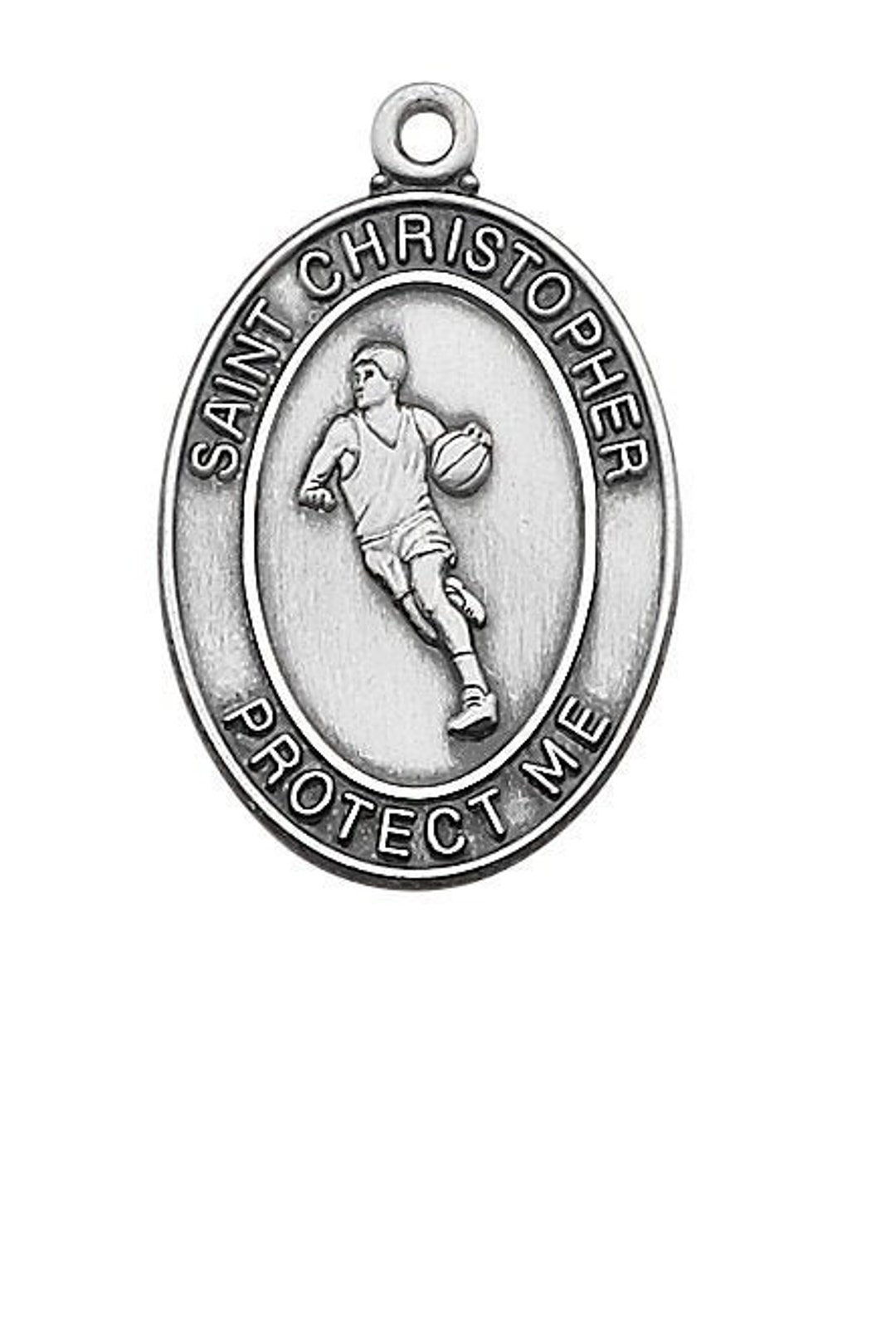 Saint Christopher Basketball Medal with 24 Chain, Saint Christopher ...