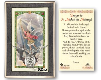 St Michael the Archangel Prayer Card - Etsy
