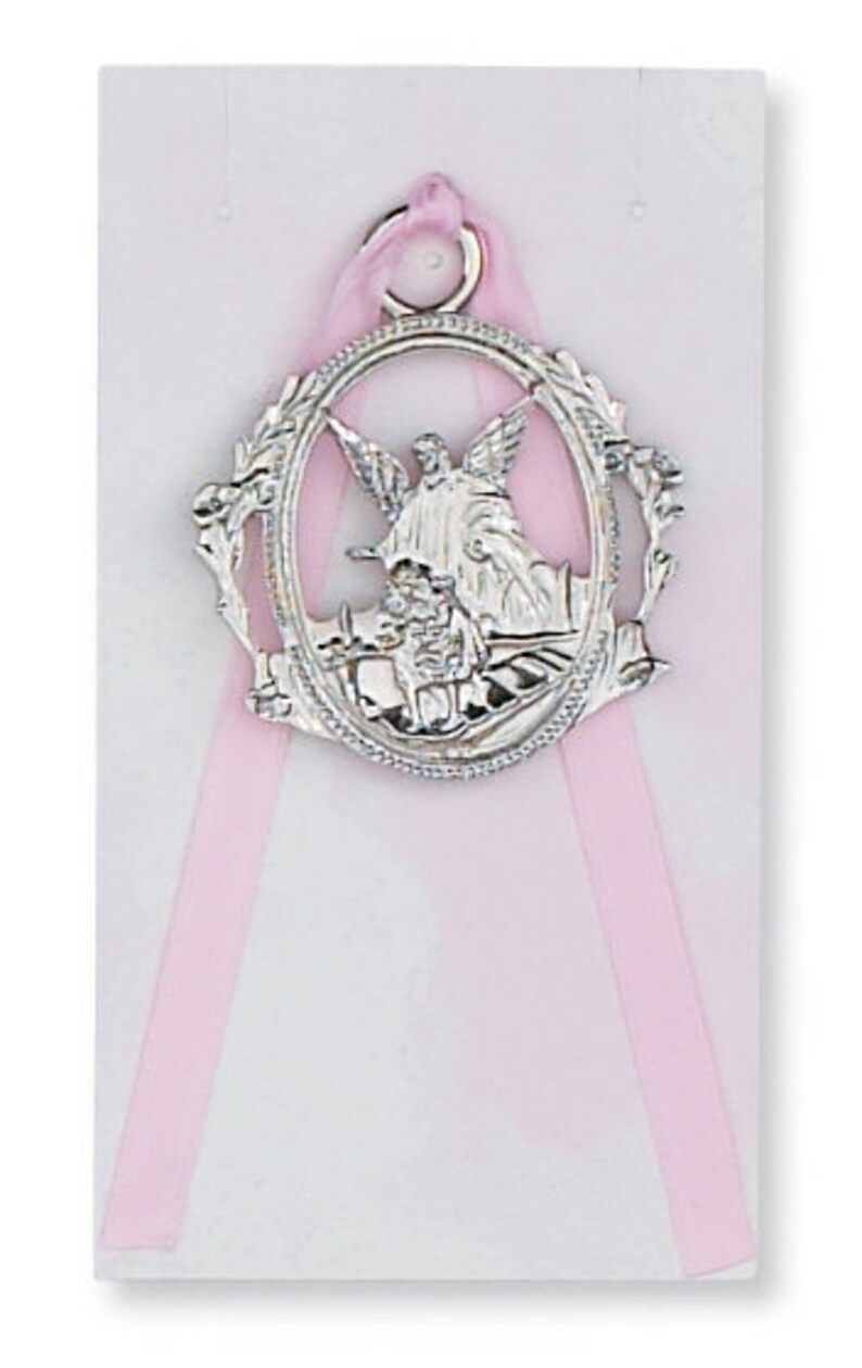 Guardian Angel Crib Medal Pink BUNDLE OF 2 Etsy