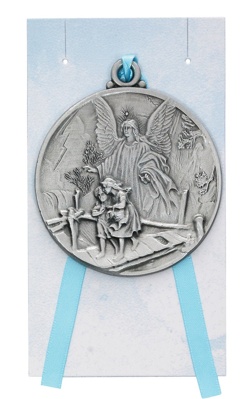 Guardian Angel Crib Medal Card bundle of 2, Angel Crib Medal, Crib