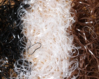 Elastico trasparente in gomma per capelli piccoli, dreadlocks, fascette per capelli, bolle, PACCHETTO, acconciatura per bambole