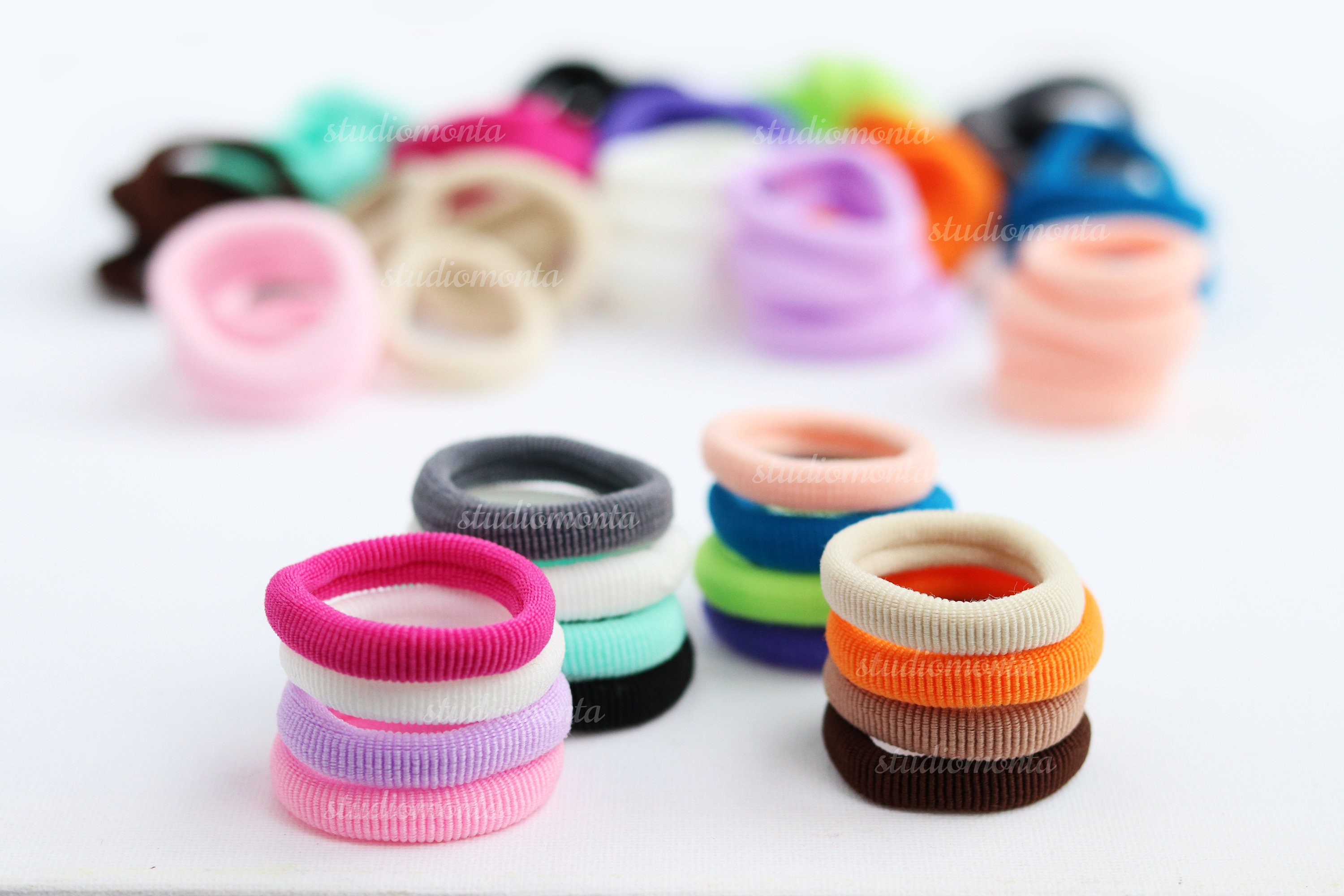 5pcs Girl Gel Stretch Plastic Spiral Phone Cord Hair Ties Band Coil High  Quality