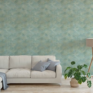 Art Deco Wallpaper non metallic Peel and Stick Wallpaper / removable temporary Wallpaper