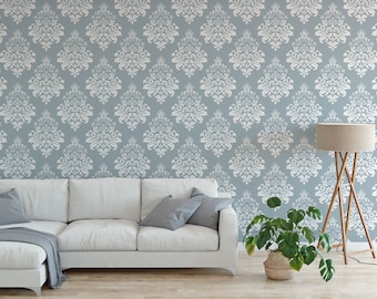 Damask Wallpaper Peel and Stick - Vintage Look, Removable Design