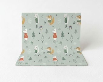 Kids Nursery Wallpaper: Scandinavian Animals - Removable, Non-Toxic